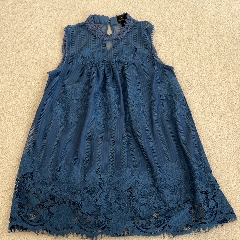 Beautiful Blue Sleeveless Crochet Top